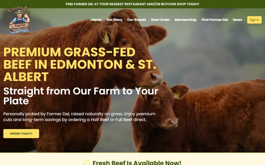 Farmer Del home page