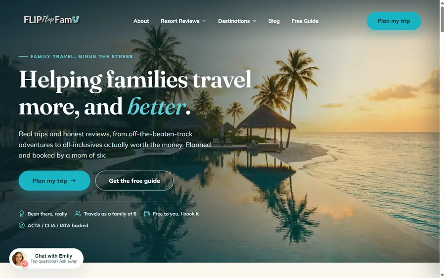 Flip Flop Fam home page