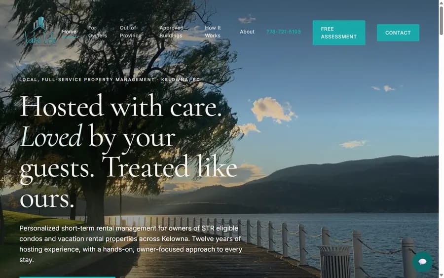 Lake Life Property Management home page