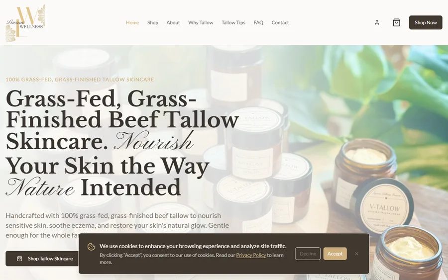 Lucano Wellness home page