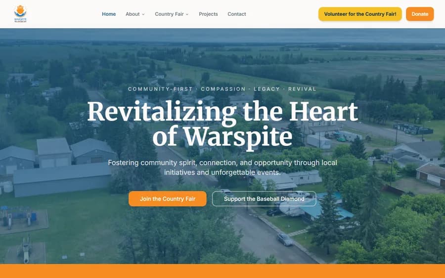 Warspite Revitalization Foundation home page