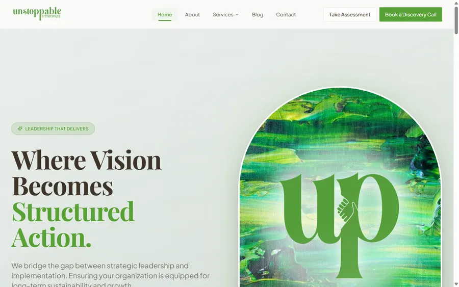 Unstoppable Partnerships home page